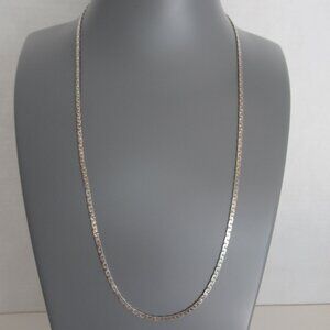 Sterling Silver - 2.5mm Flat Anchor Mariner Chain 24" Men's Necklace - 11.69g